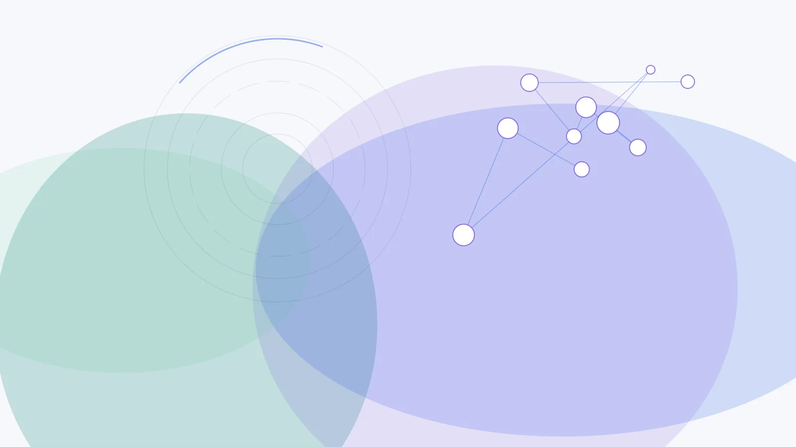 Abstract cover for AI API Abuse Paths Security Teams Should Test: connected nodes and ring motifs in teal, blue, and violet.