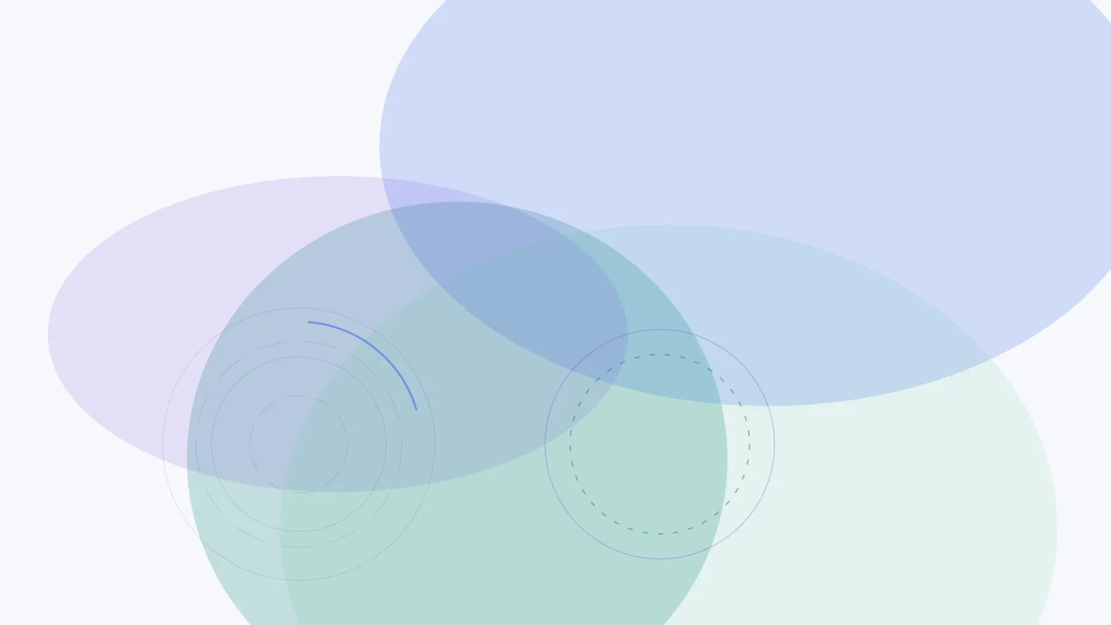 Abstract cover for API Security Testing Checklist for SaaS Teams: concentric rings and a scanning arc in teal, blue, and violet.