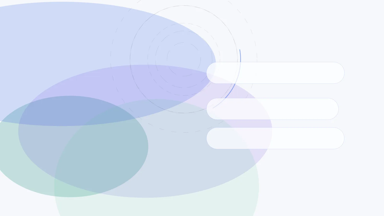 Abstract cover for Cloud IAM Risks That Show Up in Enterprise Reviews: layered horizon bands and rings in teal, blue, and violet.