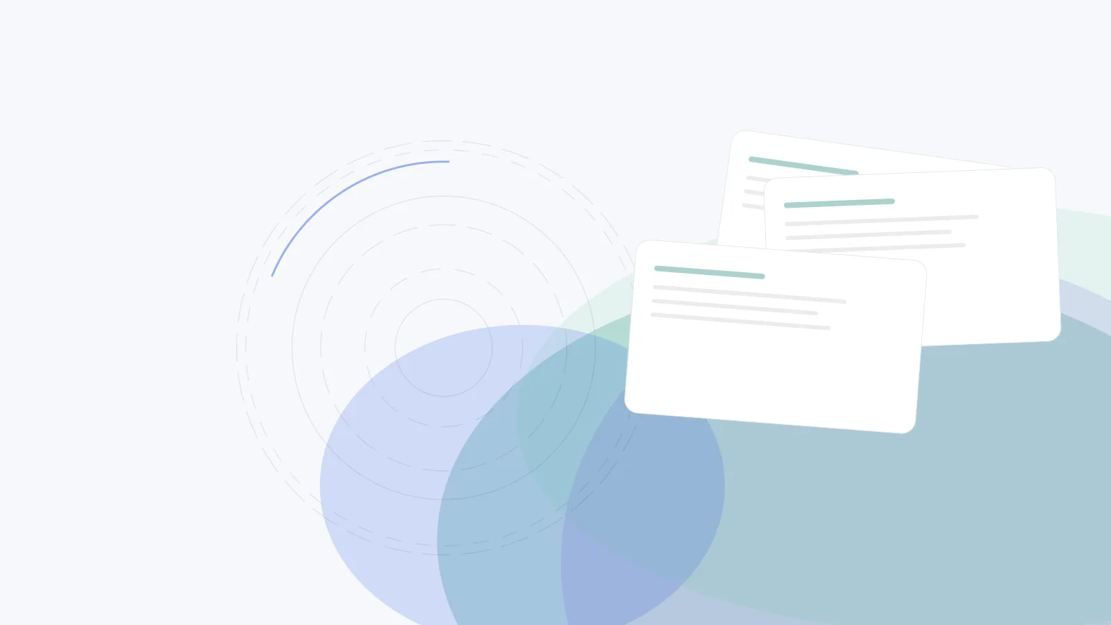 Abstract cover for DPDPA Readiness for Technology Companies: layered evidence sheets in teal, blue, and violet.