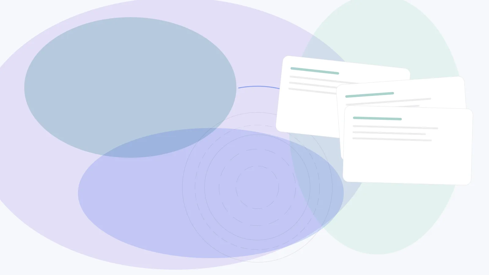 Abstract cover for Privacy and Security Evidence for Canadian SaaS Teams: layered evidence sheets in teal, blue, and violet.