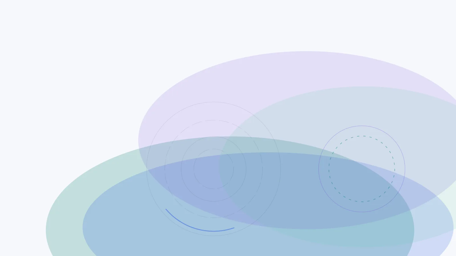 Abstract cover for What Makes a Pentest Report Procurement-Ready?: concentric rings and a scanning arc in teal, blue, and violet.